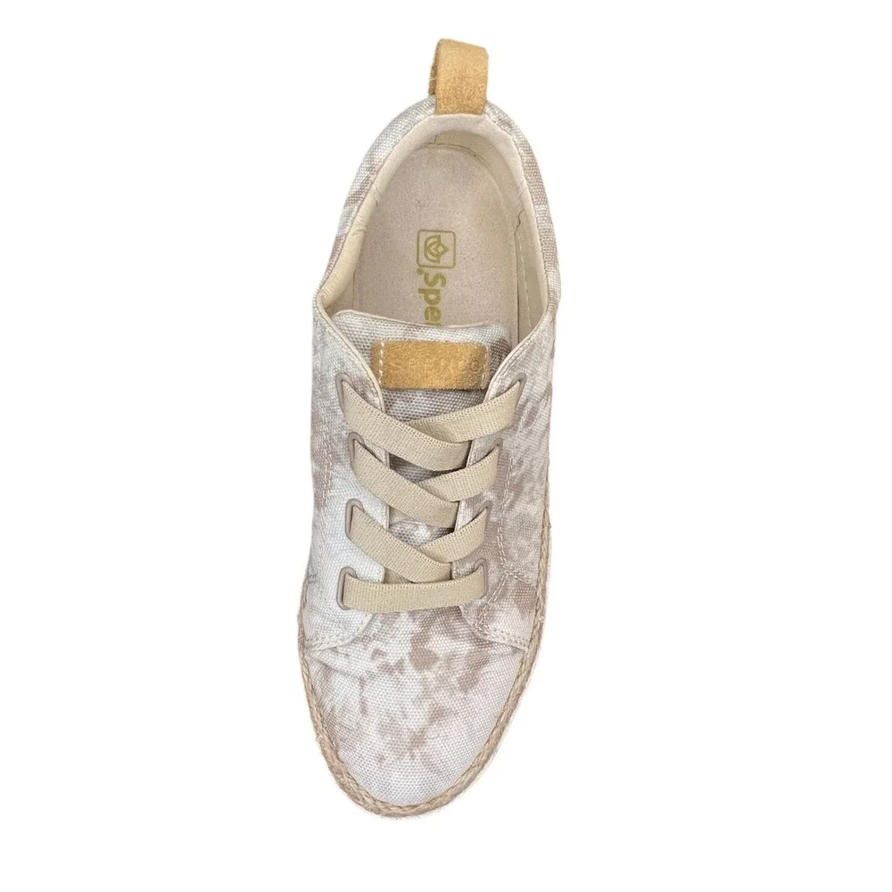 Spenco Malibu 21 Slip On Comfort‎ Sneakers Gray Tie Dye Canvas No Tie 8.5D